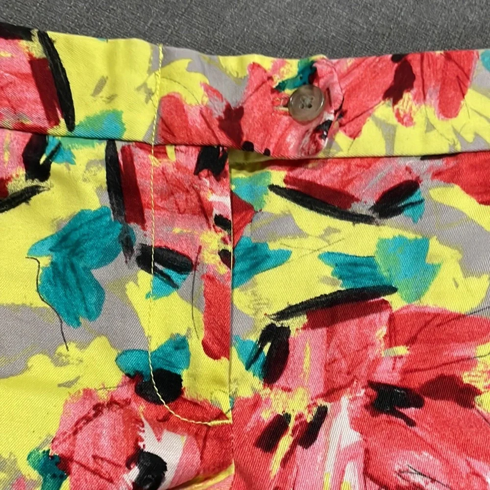 J.Crew Factory Yellow with Red Flower Print throughout